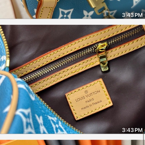 COPY - Louis Vuitton Blue Satchel - Picture 6 of 10